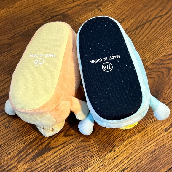 Bluey and Bingo Plush Slippers Toddler Size 7-8 Blue Orange Ground Up NWT - Picture 5 of 7